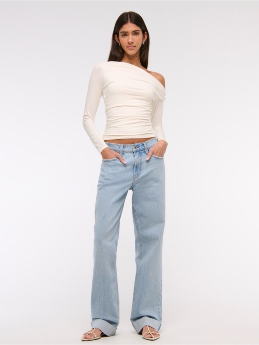Abercrombie & Fitch Light Blue Wide-Leg Jeans